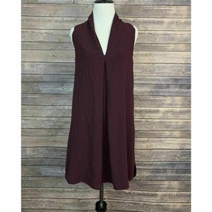 Aritzia Wilfred Monge Sleeveless Dress Burgandy